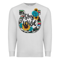 Dove Grey western stay wild horsesho Premium Sweatshirt - RanaPortraitStore