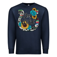 Navy western stay wild horsesho Premium Sweatshirt - RanaPortraitStore