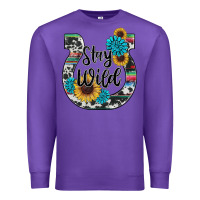Purple western stay wild horsesho Premium Sweatshirt - RanaPortraitStore