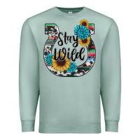 Seafoam western stay wild horsesho Premium Sweatshirt - RanaPortraitStore