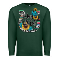 Sports Green western stay wild horsesho Premium Sweatshirt - RanaPortraitStore