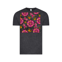 Vintage Black breast cancer sunflower seamless pattern Vintage Tee - BundleAndBundleShop