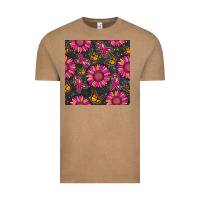 Vintage Coffee breast cancer sunflower seamless pattern Vintage Tee - BundleAndBundleShop