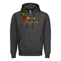 Charcoal Heather it's spooky seanson Zipper Hoodie - JahusDesignShop
