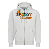 Dove Grey it's spooky seanson Zipper Hoodie - JahusDesignShop