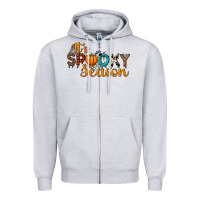 Heather Grey it's spooky seanson Zipper Hoodie - JahusDesignShop