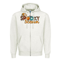Oatmeal Heather it's spooky seanson Zipper Hoodie - JahusDesignShop