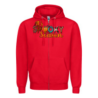 Red it's spooky seanson Zipper Hoodie - JahusDesignShop