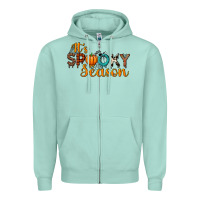 Seafoam it's spooky seanson Zipper Hoodie - JahusDesignShop