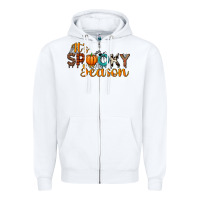 White it's spooky seanson Zipper Hoodie - JahusDesignShop