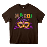 Chocolate Brown happy mardi gras carnival mask Heavy Core Tee - Jasminsmagicworld