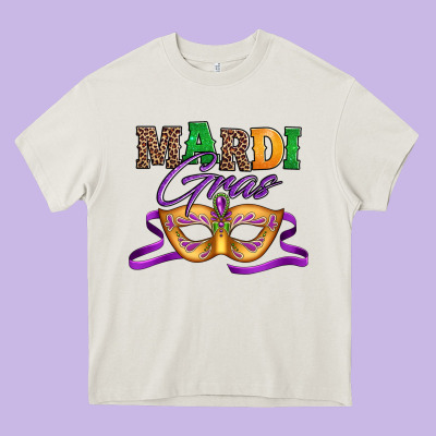 Happy Mardi Gras Carnival Mask Heavy Core Tee Designed By Jasminsmagicworld