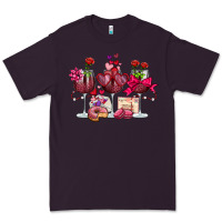 Plum valentine's day wine glasses Premium Tee - OliviaCreatesArt