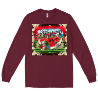 Burgundy Sweet Summer Time Long Sleeve Tee - CowhideDigitalArt