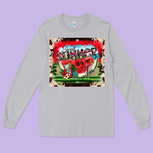 Sweet Summer Time Long Sleeve Tee Designed By Cowhidedigitalart