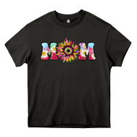 Asphalt Tie dye sunflower Mom Mother's Day Heavy Core Tee - HowdyJamesFarm