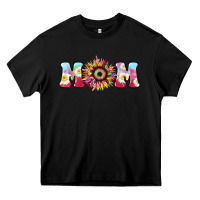 Black Tie dye sunflower Mom Mother's Day Heavy Core Tee - HowdyJamesFarm
