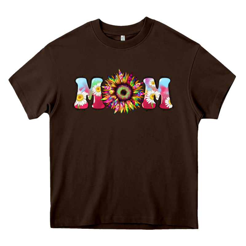 Tie Dye Sunflower Mom Mother's Day Heavy Core Tee by HowdyJamesFarm | Teevron