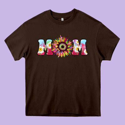 Tie Dye Sunflower Mom Mother's Day Heavy Core Tee Designed By Howdyjamesfarm