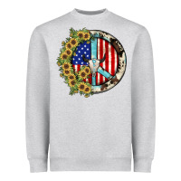 Heather Grey Peace sign Heavyweight Sweatshirt - JahusDesignShop