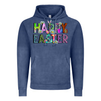 Vintage Denim Happy Easter Vintage Hoodie - CowhideDigitalArt