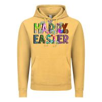 Vintage Mustard Happy Easter Vintage Hoodie - CowhideDigitalArt