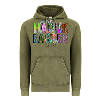 Vintage Olive Happy Easter Vintage Hoodie - CowhideDigitalArt