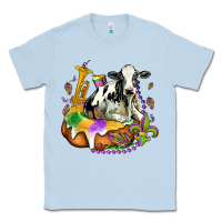 Dusty Blue holstein mardi gras Classic Tee - OliviaCreatesArt