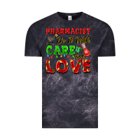 Cloud Black pharmacist do it with care and love christmas Vintage Tee - FaDigitalArtStudio