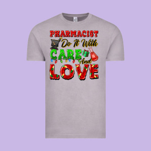 Pharmacist Do It With Care And Love Christmas Vintage Tee Designed By Fadigitalartstudio