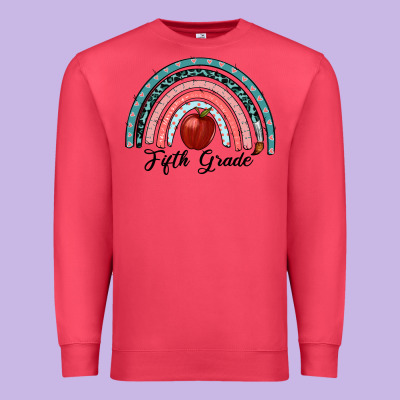 Fifth Grade Rainbow Premium Sweatshirt Designed By Ranaportraitstore