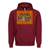 Burgundy thankful tumbler Zipper Hoodie - JahusDesignShop