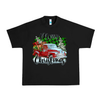 Black Merry Christmas Truck With Gifts Urban Heavy Tee - FaDigitalArtStudio