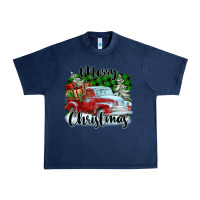 Navy Merry Christmas Truck With Gifts Urban Heavy Tee - FaDigitalArtStudio