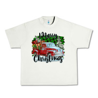 Pistachio Merry Christmas Truck With Gifts Urban Heavy Tee - FaDigitalArtStudio