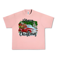 Salmon Merry Christmas Truck With Gifts Urban Heavy Tee - FaDigitalArtStudio