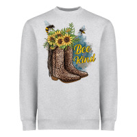 Heather Grey Bee Kind Heavyweight Sweatshirt - JahusDesignShop
