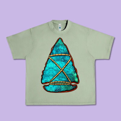 Turquoise Arrowhead Urban Heavy Tee Designed By Jasminsmagicworld