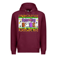 Burgundy Spooky Babe Premium Hoodie - Artiststas