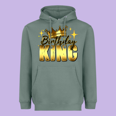 Birthday King Heavyweight Hoodie Designed By Ranaportraitstore