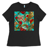 Black faith coffee cup and cross with leopard and roses seamless pattern bbs Ladies Tee - BundleAndBundleShop