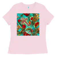 Faith Coffee Cup And Cross With Leopard And Roses Seamless Pattern Bbs Ladies Tee | Teevron
