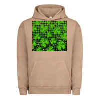 Pigment Burro Saint Patricks Day Shamrock And Plaid Urban Hoodie - RanaPortraitStore