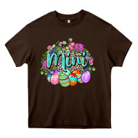 Chocolate Brown Easter Mini Happy Easter Day Heavy Core Tee - CowGirlArtShop