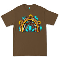 Cacao western gemstones sunflowers rainbow Premium Tee - OliviaCreatesArt
