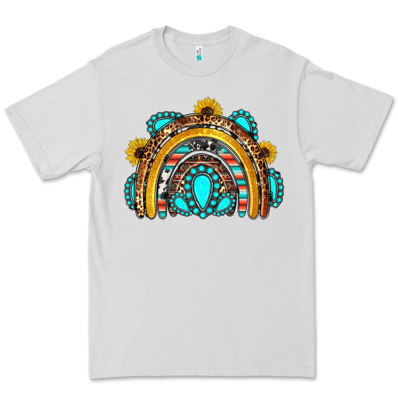Western Gemstones Sunflowers Rainbow Premium Tee by OliviaCreatesArt | Teevron