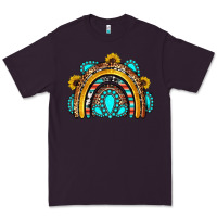 Plum western gemstones sunflowers rainbow Premium Tee - OliviaCreatesArt