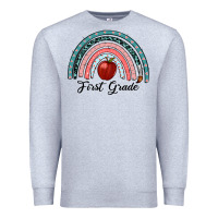 Heather Grey first grade rainbow Premium Sweatshirt - RanaPortraitStore