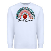 White first grade rainbow Premium Sweatshirt - RanaPortraitStore