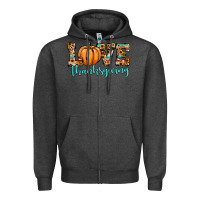Charcoal Heather love thanksgiving pumpkin Zipper Hoodie - JahusDesignShop